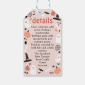 Little Boo krijgt twee griezelige Halloween-verjaa Cadeaulabel (Achterkant)