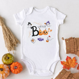 Little Boo Leuke Ghost Witch Halloween Baby shower Romper