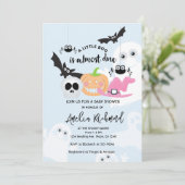 Little Boo Leuke Halloween Baby Jongen Douche Kaart (Staand voorkant)