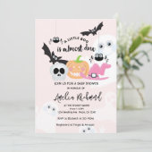 Little Boo Leuke Halloween Baby Meisje Douche Kaart (Staand voorkant)
