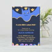 Little boo Leuke vleermuis Boy Halloween baby show Kaart (Staand voorkant)