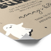 Little Boo Meet het Baby Bump Baby shower teken Poster (Hoek)