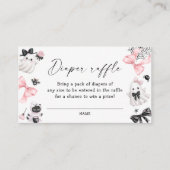 Little Boo Meisje Baby shower Luier Raffle Informatiekaartje (Voorkant)