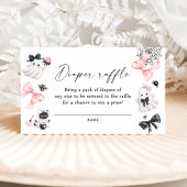 Little Boo Meisje Baby shower Luier Raffle Informatiekaartje