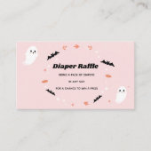 Little Boo Meisje Baby shower Luier Raffle Ticket Informatiekaartje (Voorkant)