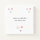 Little Boo Meisje Roze Paarse Baby shower Gastenbo Notitieboek (Achterkant)