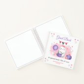 Little Boo Meisje Roze Paarse Baby shower Gastenbo Notitieboek (Binnen)