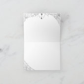 Little Boo Minimal Gothic Halloween Baby shower Bedankkaart (Binnen)