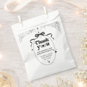 Little Boo Minimal Gothic Halloween Baby shower Bedankzakje (Geknipt)