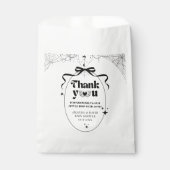 Little Boo Minimal Gothic Halloween Baby shower Bedankzakje (Voorkant)