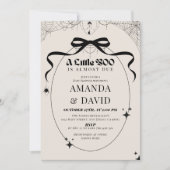 Little Boo Minimal Gothic Halloween Baby shower Kaart (Voorkant)