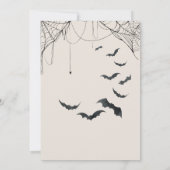 Little Boo Minimal Gothic Halloween Baby shower Kaart (Achterkant)