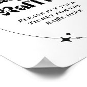 Little Boo Minimal Gothic Halloween Baby shower Poster (Hoek)