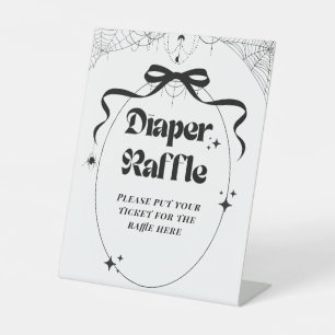 Little Boo Minimal Gothic Halloween Baby shower Reclamebord Met Voetstuk
