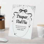 Little Boo Minimal Gothic Halloween Baby shower Reclamebord Met Voetstuk (Insitu)