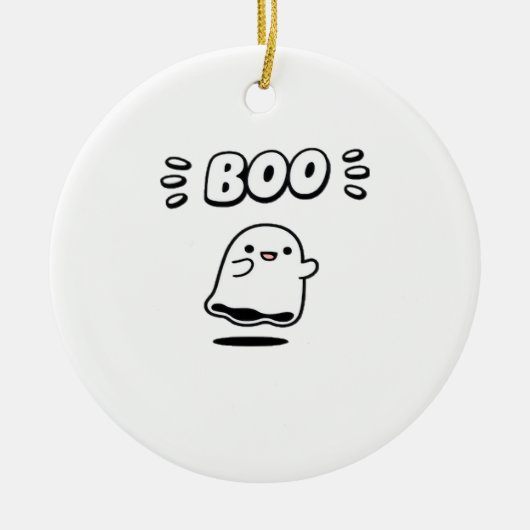 Little Boo Minimale Stijl Keramisch Ornament (Voorkant)