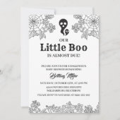 Little Boo Minimalist Halloween Baby shower Kaart (Voorkant)