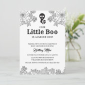 Little Boo Minimalist Halloween Baby shower Kaart (Staand voorkant)