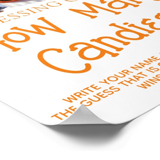 Little Boo Neutral Baby shower gissen spel teken Poster (Hoek)