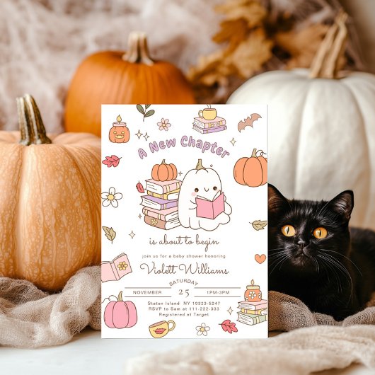 Little Boo Nieuw Chapter Herfst Herfst Baby shower Kaart