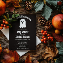 Little BOO On Way Halloween Ghost Baby shower