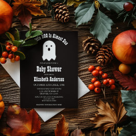 Little BOO On Way Halloween Ghost Baby shower Kaart