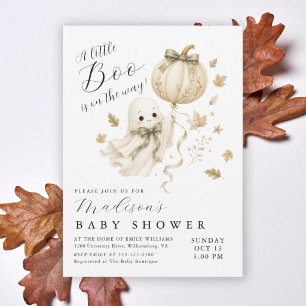 Little Boo op Weg Geest Pompoen Baby Shower Kaart