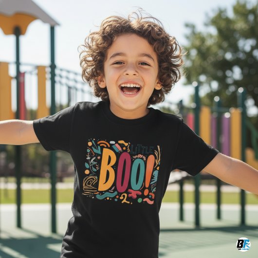 Little Boo Oranje Black Halloween Family Matching T-shirt