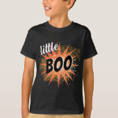Little Boo | Oranje Halloween T-shirt (Voorkant)