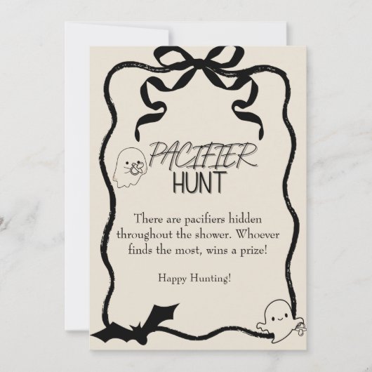 Little Boo Pacifier Hunt Baby shower spel Kaart (Voorkant)