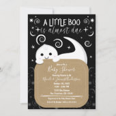Little Boo Peeking Ghost Halloween Baby shower Kaart (Voorkant)
