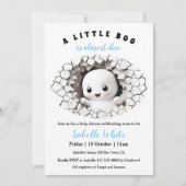 Little Boo Peeking Halloween Boy Baby shower Kaart (Voorkant)