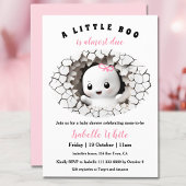 Little Boo Peeking Halloween Meisje Baby shower Kaart
