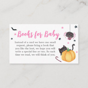 Little Boo Pink Baby shower Boeken voor Baby Informatiekaartje