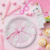 Little Boo PINK Bow Baby shower Papieren Bordje (Feest)