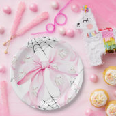 Little Boo PINK Bow Baby shower Papieren Bordje (Feest)