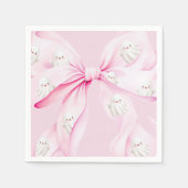 Little Boo PINK Bow Baby shower Servet (Voorkant)
