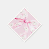 Little Boo PINK Bow Baby shower Servet (Hoek)