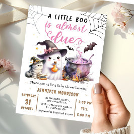 Little Boo Pink Brewing Halloween Baby shower Kaart