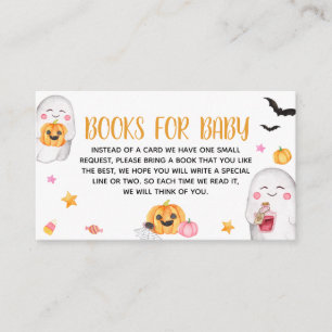 Little Boo Pink Ghost Baby shower Boeken voor Baby Informatiekaartje