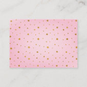 Little Boo Pink Ghost Baby shower Diaper Raffle Informatiekaartje (Achterkant)