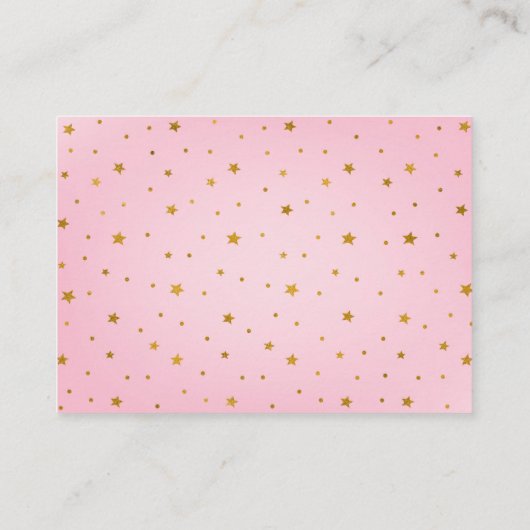 Little Boo Pink Ghost Baby shower Diaper Raffle Informatiekaartje (Achterkant)