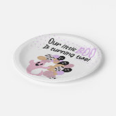 Little Boo Pink Ghost Girls Tweede verjaardag Papieren Bordje (Gekanteld)