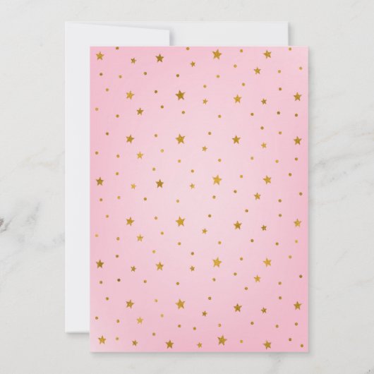 Little Boo Pink Gold Ghost Pumpkin Baby shower Kaart (Achterkant)