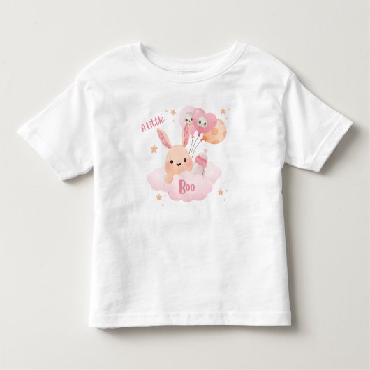 Little Boo Pink Halloween Baby shower Kinder Shirts (Voorkant)