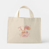Little Boo Pink Halloween Baby shower Mini Tote Bag (Achterkant)