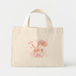 Little Boo Pink Halloween Baby shower Mini Tote Bag
