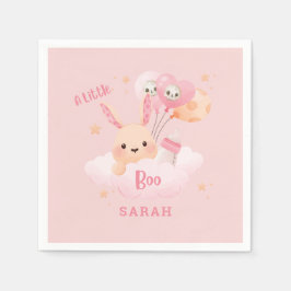 Little Boo Pink Halloween Baby shower Servet