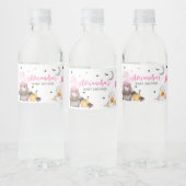 Little Boo Pink Halloween Baby shower Waterfles Etiket (Flessen)