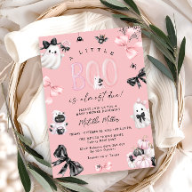 Little Boo Pink Halloween Girl Baby shower